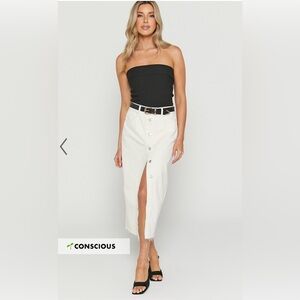 ShowPo midi skirt, off white